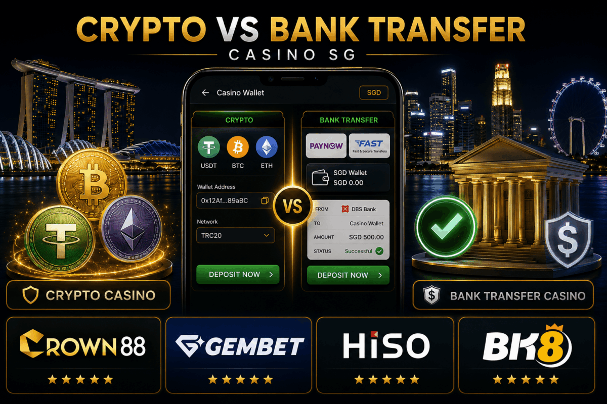 Crypto Casino vs bank transfer Singapore